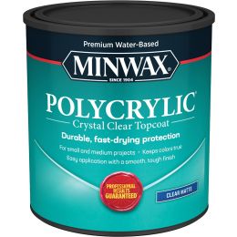 Minwax 1Qt Clear Matte Polycrylic Protective Finish