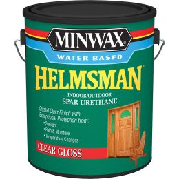 Minwax 1gal Clear Gloss Water-Based Helmsman Indoor/Outdoor Spar Urethane