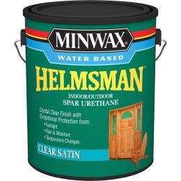 Minwax 1gal Clear Satin Water-Based Helmsman Indoor/Outdoor Spar Urethane