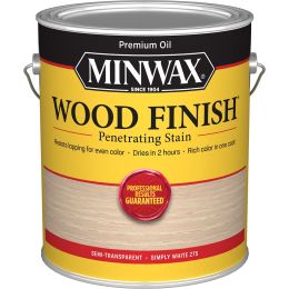 Minwax 1gal Simply White 275 Semi-Transparent Stain (High Performance)