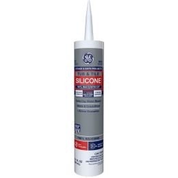 GE 10.1oz White Silicone I Sealant Tub & Shower Sealant