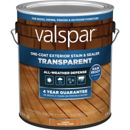 Valspar 1gal Cedar Naturaltone One-Coat Transparent Stain & Sealer