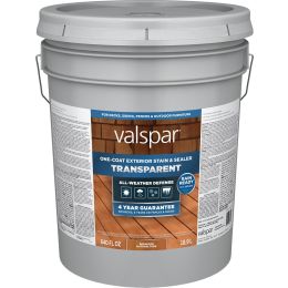 Valspar 5gal Redwood Natural Tone One-Coat Transparent Stain & Sealer