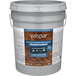 Valspar 5gal Canyon Brown One-Coat Transparent Stain & Sealer