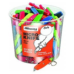 Allway Neon Plastic Micro Knives Bucket (Case of 50)