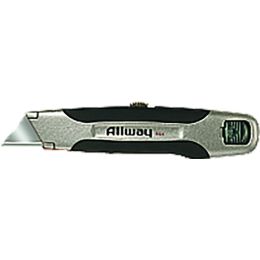 Allway Retractable Utility Knife w/3 Blades Soft Grip