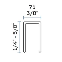 BeA 71/6NK 1/4" Galvanized Staple (Case of 18)
