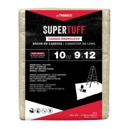 Trimaco 9' x 12' 10 oz. Super Tuff Canvas Drop Cloth