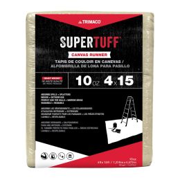 Trimaco 4' x 15' 10 oz. Super Tuff Canvas Drop Cloth