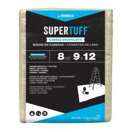 Trimaco 9' x 12' 8 oz. Super Tuff Canvas Drop Cloth