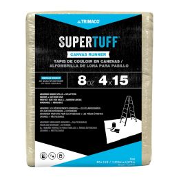 Trimaco 4' x 15' 8 oz. Super Tuff Canvas Drop Cloth