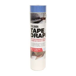 Trimaco Easy Mask 6' x 72' Tape & Drape Plastic Pretaped Drop Cloth