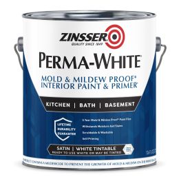 Zinsser 1gal Satin Interior Permawhite Mold & Mildew Proof Paint
