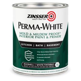 Zinsser 1Qt Eggshell Interior Permawhite Mold & Mildew Proof Paint