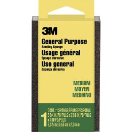 3M 3-3/4" x 2-5/8" x 1" Med Sanding Sponge, Block