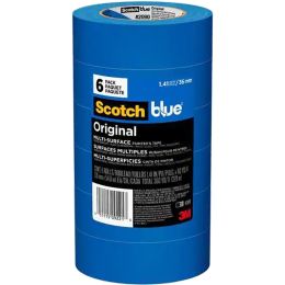 3M 1.41" x 60yd (36 mm) ScotchBlue Original Painters Tape 6pk