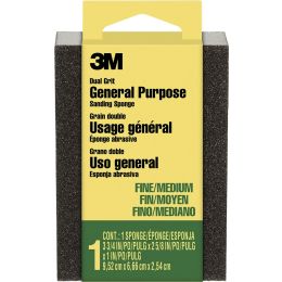 3M 3-3/4" x 2-5/8" x 1" Med/Coarse Sanding Sponge