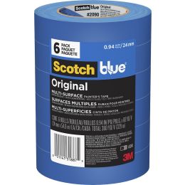 3M .94" x 60yd (24 mm) ScotchBlue Original Painters Tape (6pk)