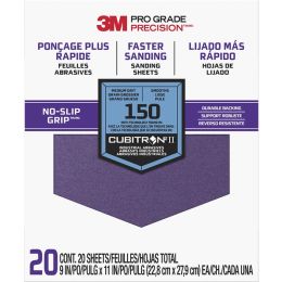 3M 9" x 11" Med (150 Grit) Pro Grade Precision Faster Sanding Sheets (20pk)