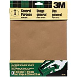 3M 9" x 11" Fine (150 Grit) Aluminum Oxide Sanding Sheets (5pk)