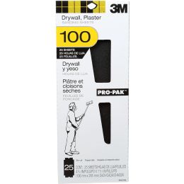 3M 4.1875" x 11.25" M-127 (100D Grit) Drywall Sanding Sheets (100 per Pack)
