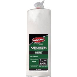 Dynamic 4' x 50' 4mil Clear Plastic Sheeting