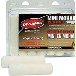 Dynamic 4" x 3/16" (100mm x 4mm) Nap Mohair Mini Roller Cover (12pk)