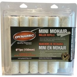 Dynamic 6" x 3/16" (150mm x 4mm) Nap Mohair Mini Roller Cover (12pk)