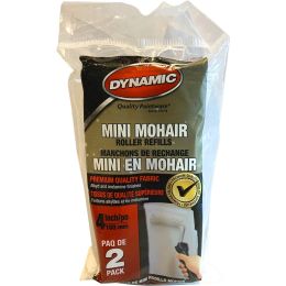 Dynamic 4" x 3/16" (100mm x 4mm) Nap Mohair Mini Roller Cover (2pk)