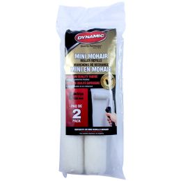 Dynamic 6" x 3/16" (150mm x 4mm) Nap Mohair Mini Roller Cover (2pk)