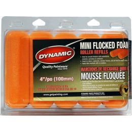 Dynamic 4" (100mm) Flocked Foam Mini Roller Cover (10pk)