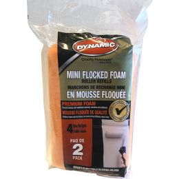 Dynamic 4" (100mm) Flocked Foam Mini Roller Cover (2pk)