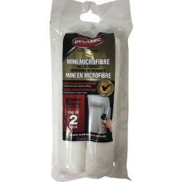 Dynamic 6" x 1/2" (150mm x 12mm) Nap Microfiber Mini Roller Cover (2pk)