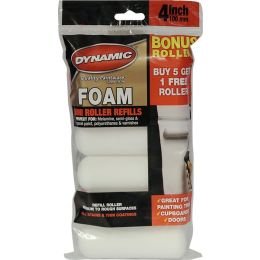 Dynamic 4" (100mm) Foam Mini Roller in Zippered Bag (6pk)