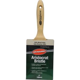 Dynamic 4" (100mm) Aristocrat Flat White Bristle Paint Brush