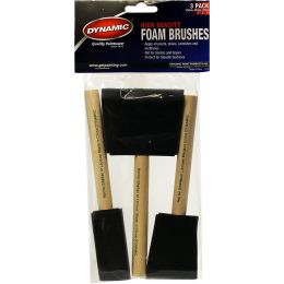 Dynamic 3pc Assorted High Density Foam Brush Set