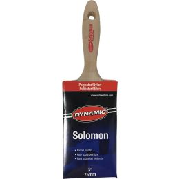 Dynamic 3" (75mm) Solomon Flat Beavertail Nylon Polyester Paint Brush