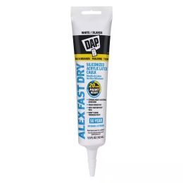 DAP 5.5oz White Alex Fast Dry Acrylic Latex Caulk Plus Silicone