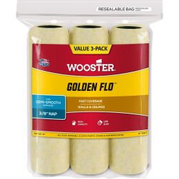 Wooster 9" x 3/8" Nap Triple Finish Roller Cover (3pk)