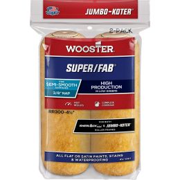 Wooster 4-1/2" x 3/8" Nap Super/Fab Jumbo-Koter Mini Roller Cover (2pk)