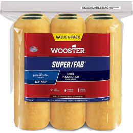 Wooster 9" x 1/2" Nap Super/Fab Roller Cover (6pk)
