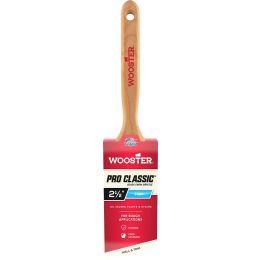 Wooster 2-1/2" Pro Classic Black China Firm Bristle Angle Sash Paint Brush