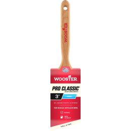 Wooster 3" Pro Classic Black China Firm Bristle Angle Sash Paint Brush