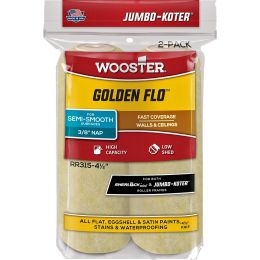 Wooster 4-1/2" x 3/8" Nap Golden Flo Jumbo-Koter Mini Roller Cover (2pk)