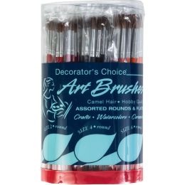 Wooster Decorator's Choice Artist Brush Canister 144pc Set (Round - 30 #2, 30 #4 & 24 #6; Flat - 24 1/4", 24 3/8" & 12 1/2")