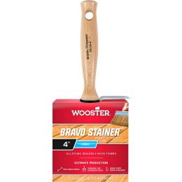 Wooster 4" Bravo Stainer Bristle Polyester Stain Brush