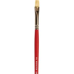 Wooster #2 White Bristle Oil Brights Artist Brush