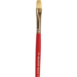 Wooster #3 White Bristle Oil Brights Artist Brush