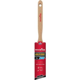 Wooster 1-1/2" Gold Edge Firm SemiOval Angle Sash Paint Brush
