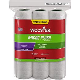 Wooster 9" x 5/16" Nap Micro Plush Roller Cover (3pk)